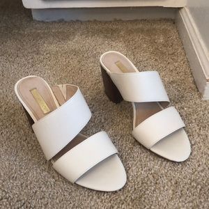 White wedge heel sandals